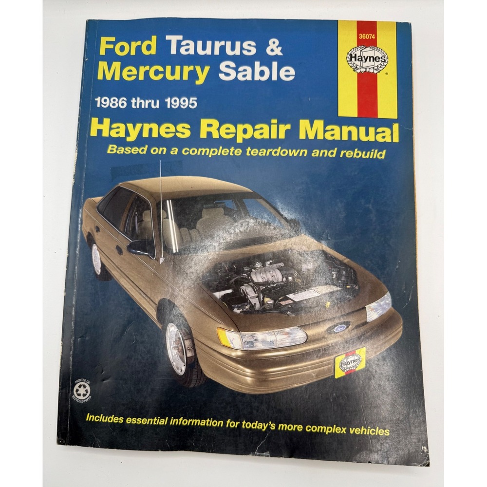 Haynes Repair Manual Ford Taurus Mercury Sable 1986-1995 36074 Automotive Guide